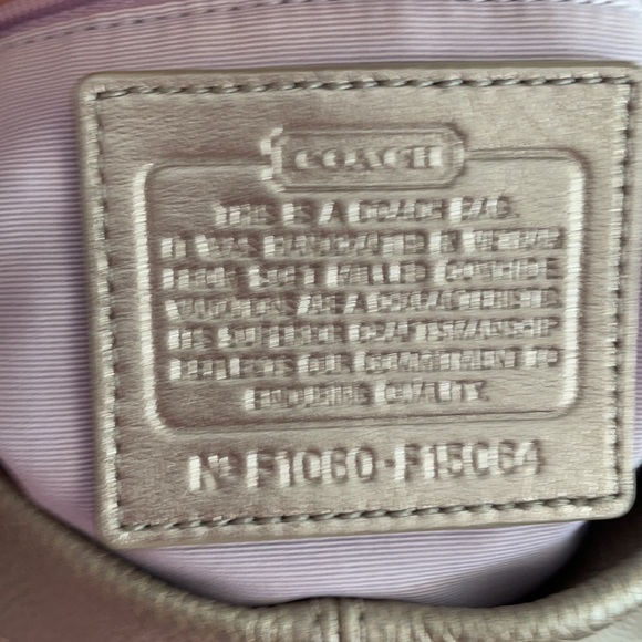 COACH silver metallic tote - Picture 6 of 7